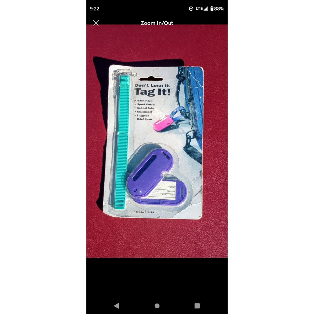 90s luggage tag NOS‎